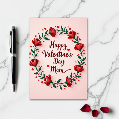 Happy Valentines Mom Card