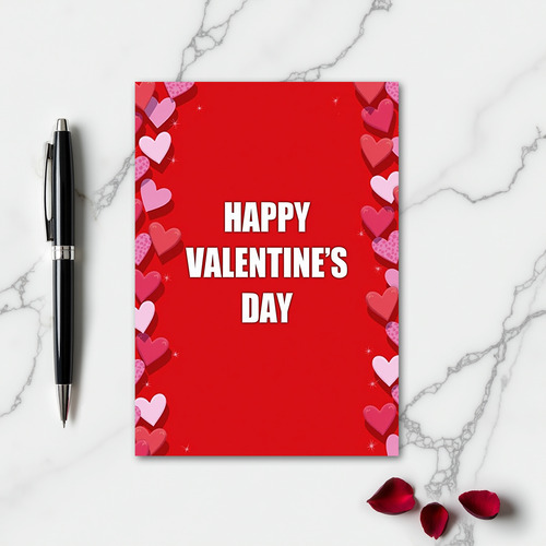 Happy Valentines Polka Dot Heart Card