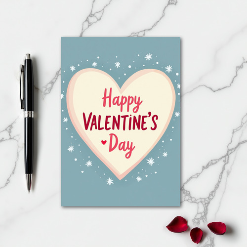 Happy Valentines Soft Star Card