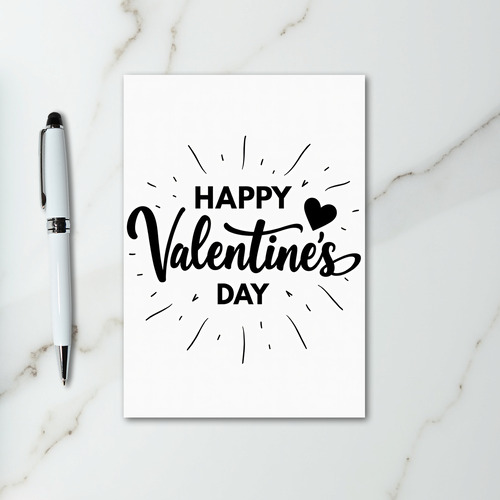 Happy Valentines Sparkle Heart Card