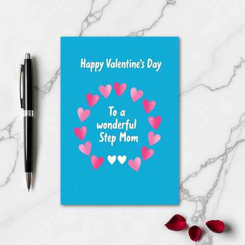Happy Valentines Wonderful Step Mom Card