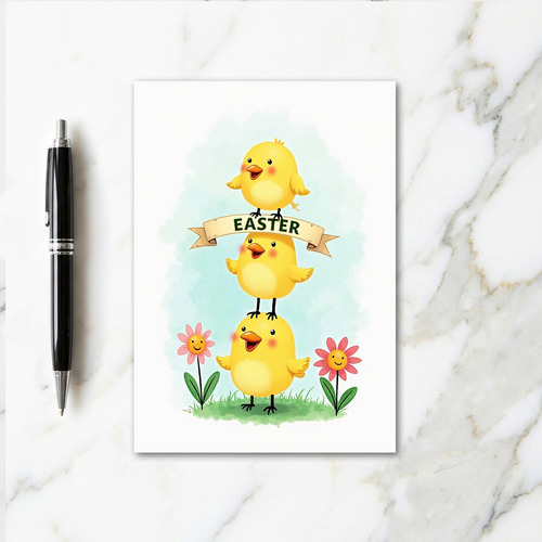 Happy Yellow Birds Celebration Card