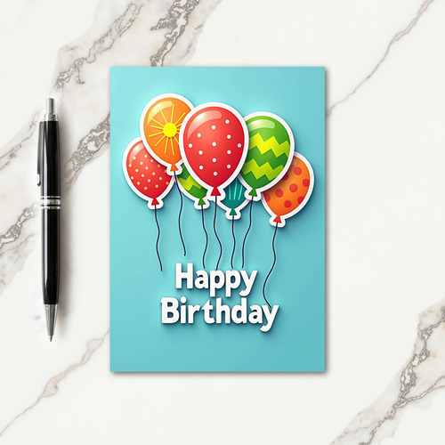 Happy Zigzag Birthday Card