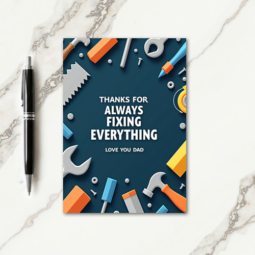 Hardware Love You Dad Card