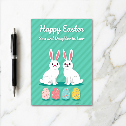 Hare And Egg Springtime Card