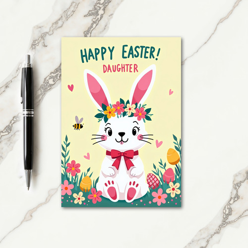 Hare Floral Springtime Joy Card