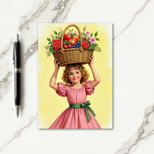 Harvest Girl Greeting Card