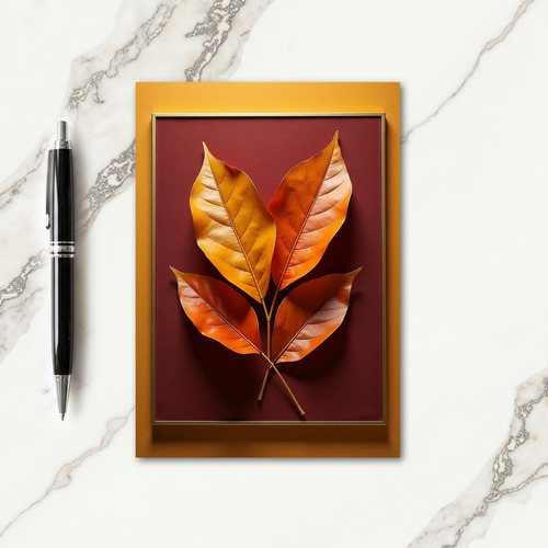 Harvest Gold Foliage Card