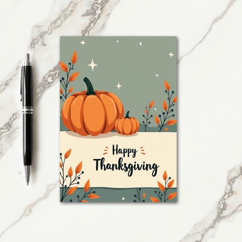 Harvest Gourds Thanksgiving Card thumbnail