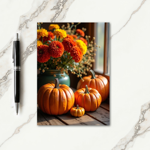 Harvest Pumpkin Blessings Card