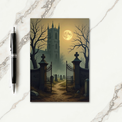 Haunted Gate Moonlit Card