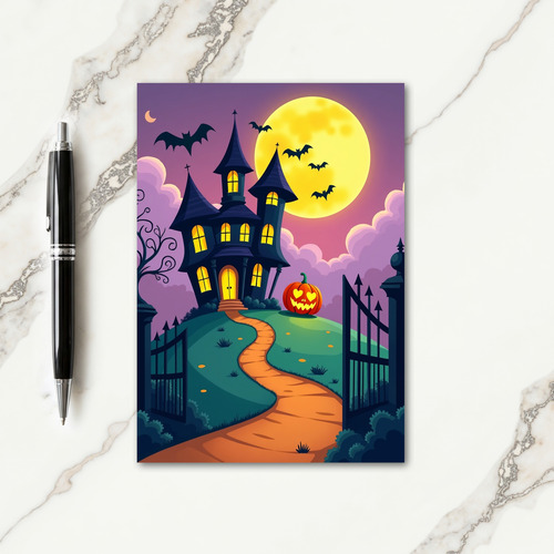 Haunted Hillside Home Card