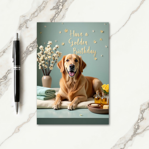 Have A Golden Birthday Floral Card