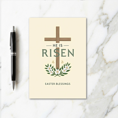 He Is Risen Easter Blessings Card
