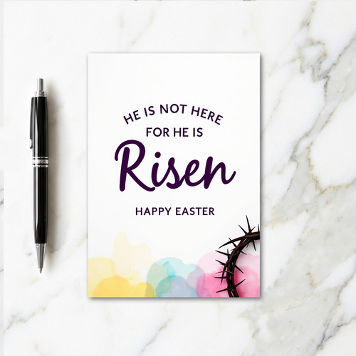 He Is Risen Easter Message Card