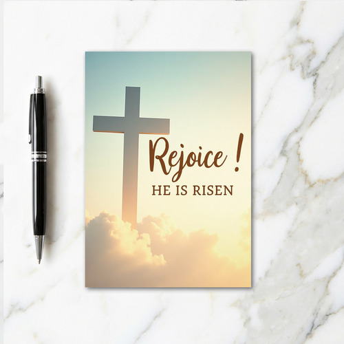 He Is Risen Rejoice Card