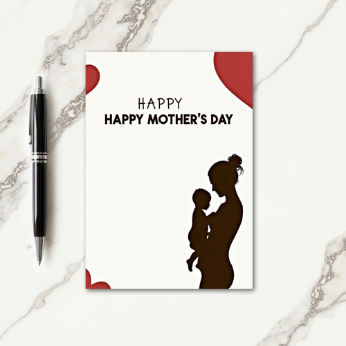 Heart Accent Mothers Day Card