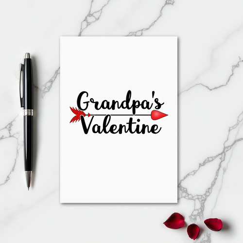Heart Arrow Grandpa Valentine Card