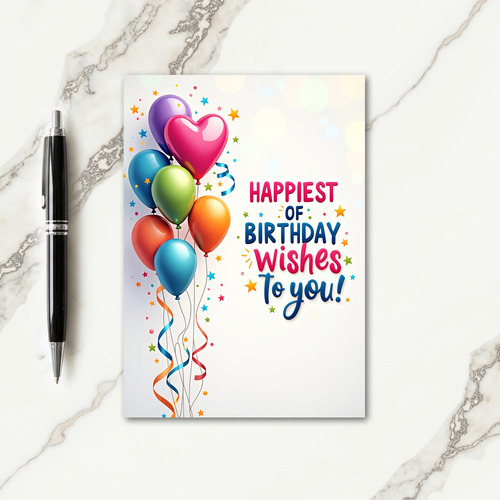 Heart Balloon Celebration Card