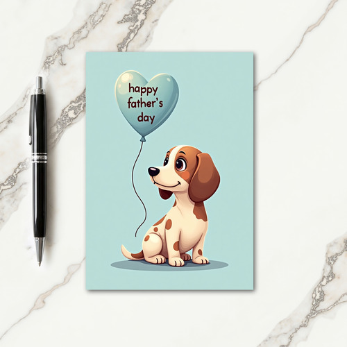 Heart Balloon Fathers Day Card