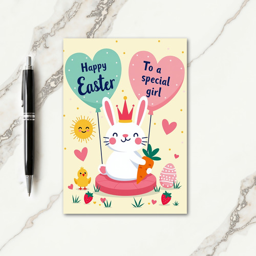 Heart Balloons Happy Spring Card