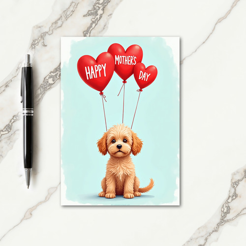 Heart Balloons Mothers Day Card