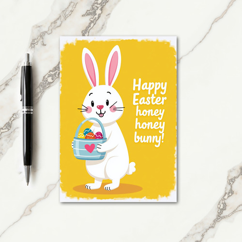 Heart Basket Rabbit Card
