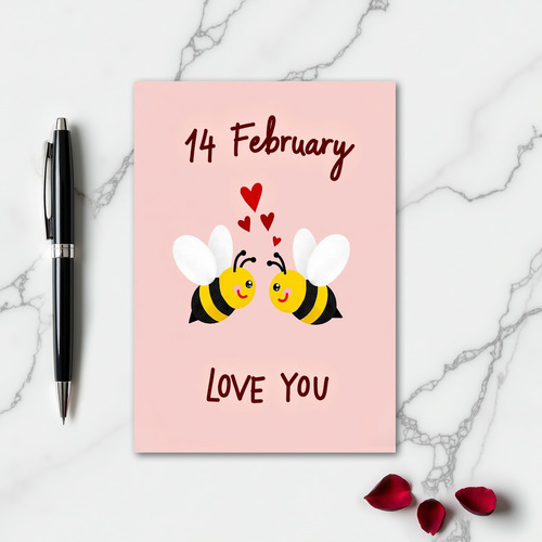 Heart Bees Love You Card