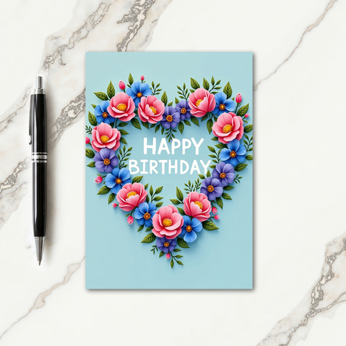 Heart Bloom Celebration Card