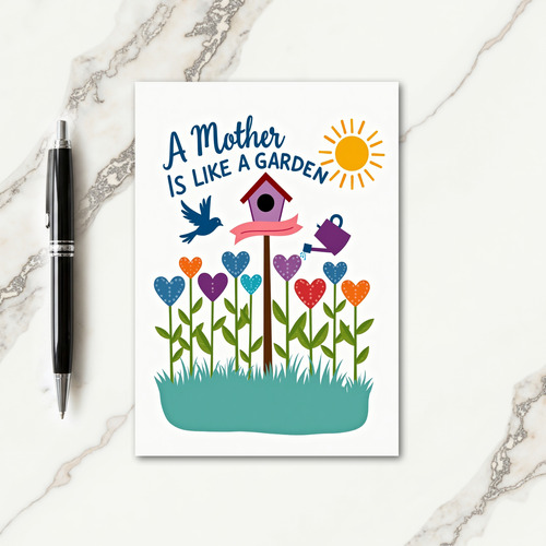 Heart Blooms Mothers Day Card