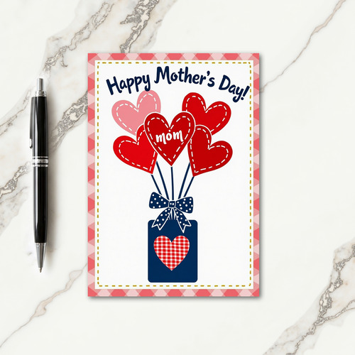 Heart Bouquet Mothers Day Card
