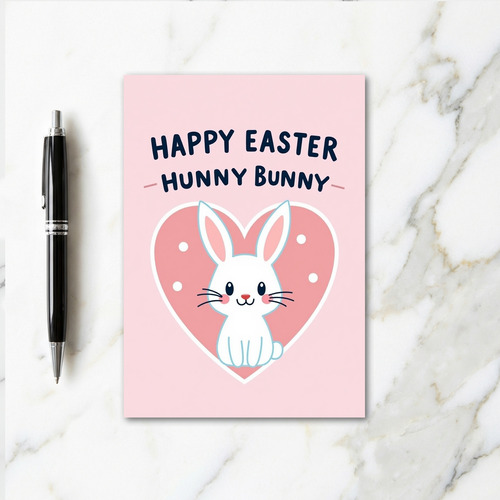 Heart Bunny Season Greetings Card