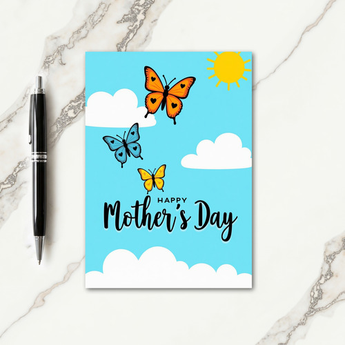 Heart Butterflies Mothers Day Card