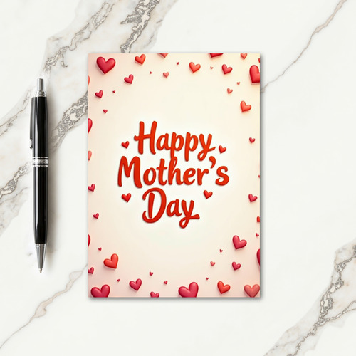 Heart Cascade Pattern Card