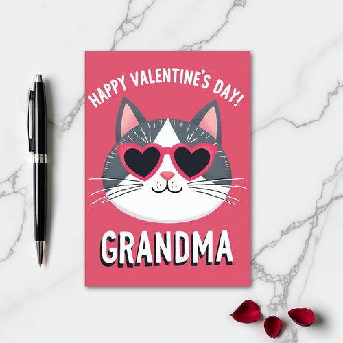 Heart Cat Grandma Card