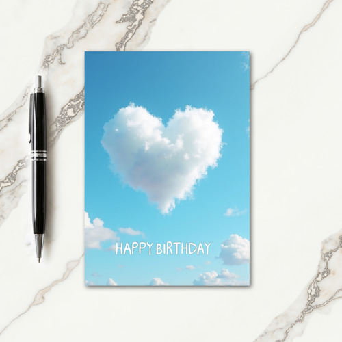 Heart Cloud Birthday Card