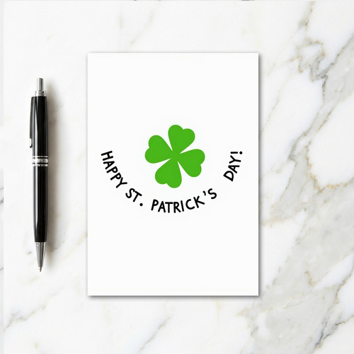 Heart Clover Greeting Card