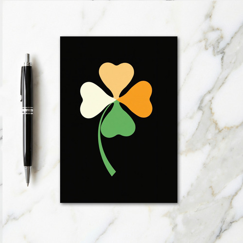 Heart Clover Irish Colors Card