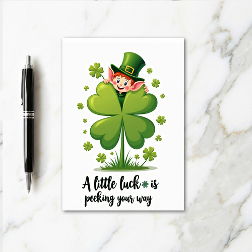 Heart Clover Luck Scene Card