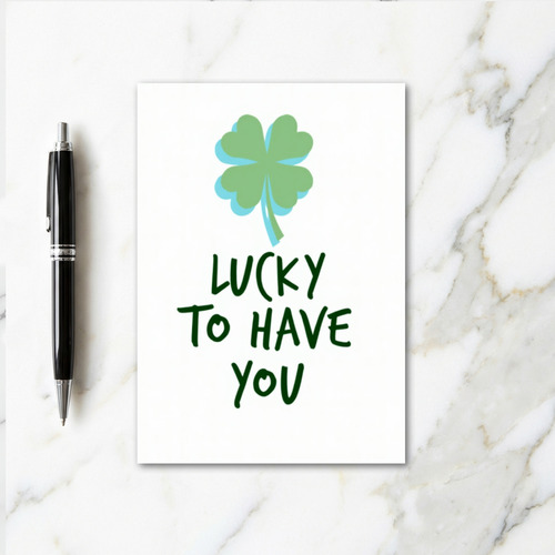 Heart Clover Lucky Card