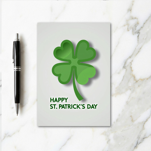 Heart Clover Patrick Day Card