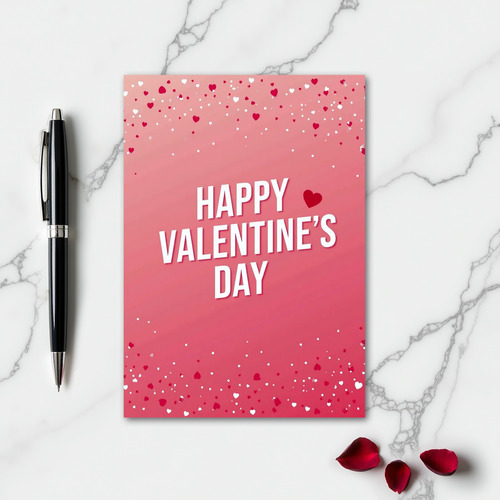 Heart Confetti Valentine Card