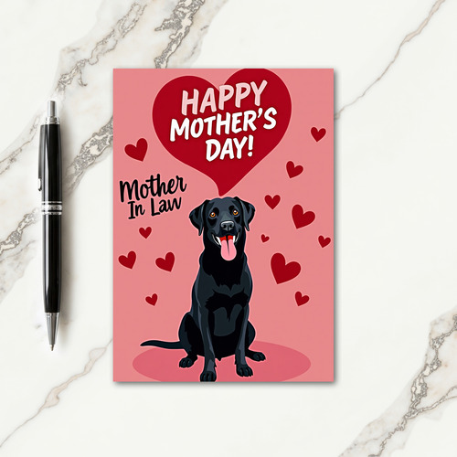 Heart Dog Mothers Day Card