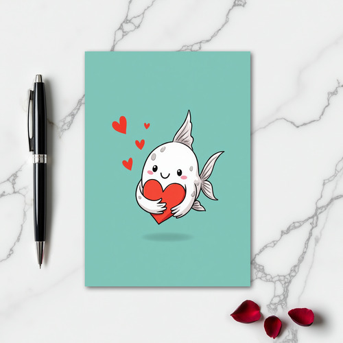 Heart Fish Love Card