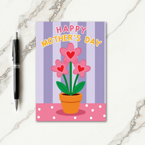 Heart Flowers Mothers Day Card