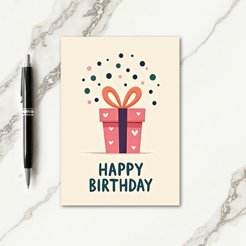 Heart Gift Birthday Card