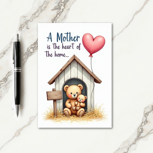 Heart Home Mothers Day Scene Card