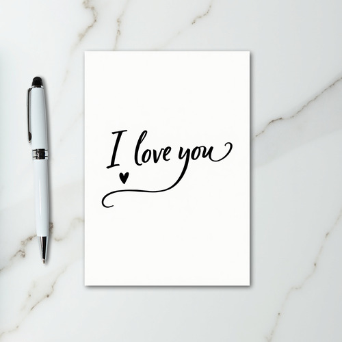 Heart I Love You Script Card