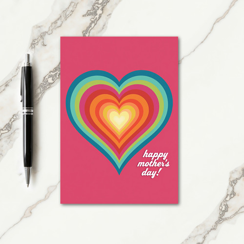 Heart Illustration Mothers Day Card
