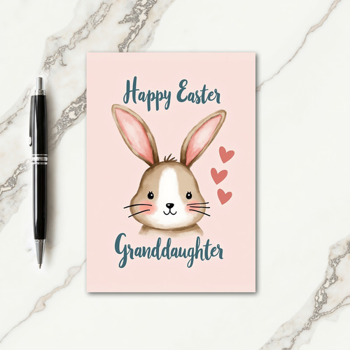Heart Lagomorph Watercolor Card